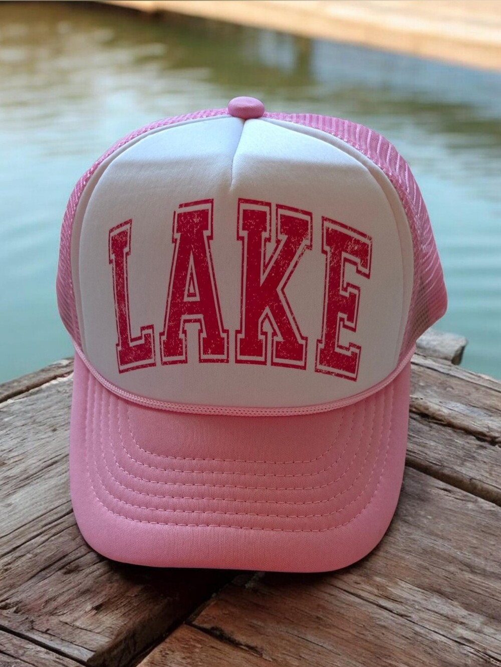 Lake Pink Snapback Trucker Hat NWOT